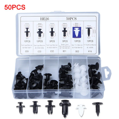 Kit Grampos Automotivos Universais para Fixação de Painéis 50 a 100 Peças