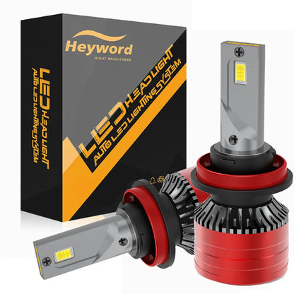 Kit Lâmpada LED Automotiva H1 H4 H7 H11 9005 9006 6000K Alta Potência