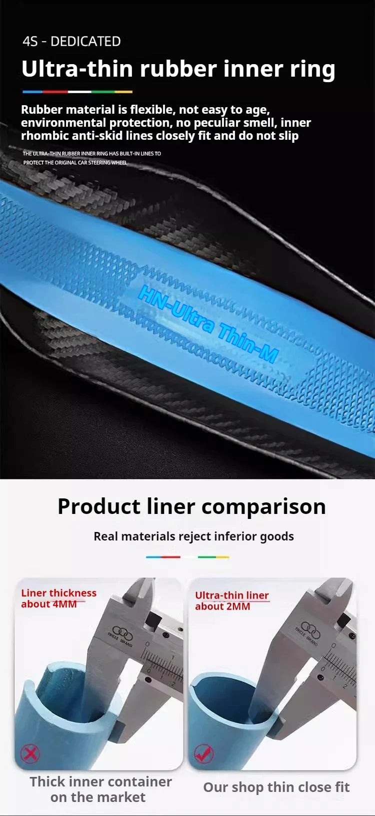 Capa de Volante Camurça + Fibra de Carbono Peugeot – Antiderrapante Esportiva Premium