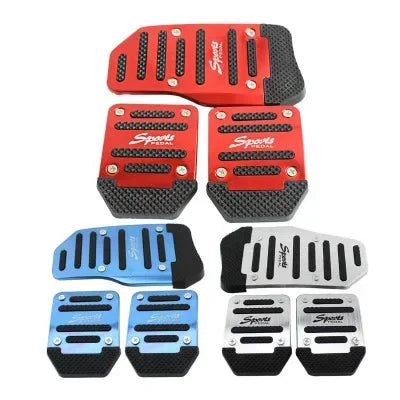 Kit Pedaleira Esportiva Automotiva em Alumínio Antiderrapante – Capa de Pedal Freio e Acelerador para Carro Automático