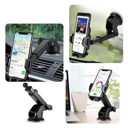 Suporte de Celular Veicular com Ventosa Ajustável para Painel ou Vidro