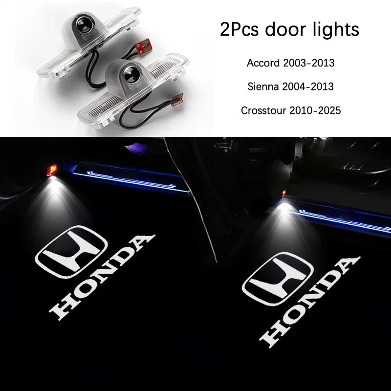 Projetor LED de Porta Honda Welcome Light – Luz de Cortesia com Logo (Kit 2 Peças)