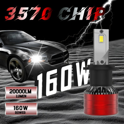 Kit Lâmpada LED Automotiva H1 H4 H7 H11 9005 9006 6000K Alta Potência