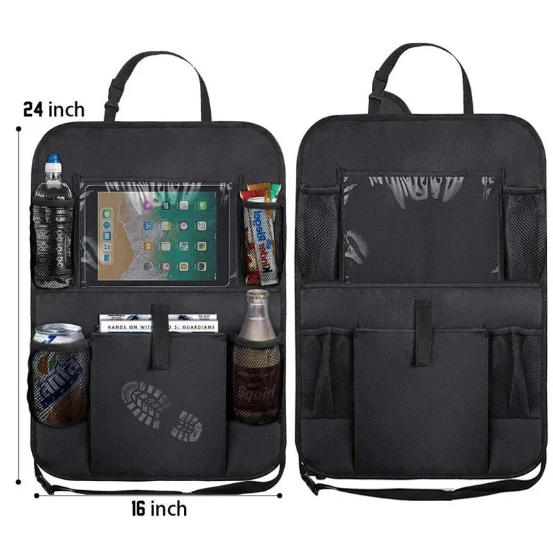 Organizador de Banco Traseiro com Suporte para Tablet e Porta Objetos