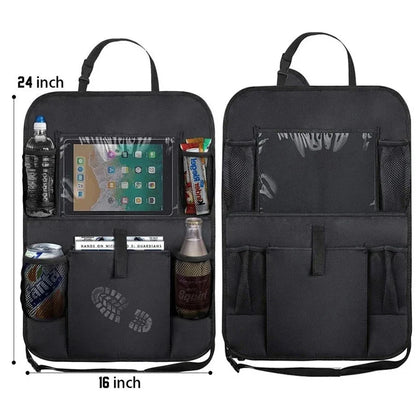 Organizador de Banco Traseiro com Suporte para Tablet e Porta Objetos