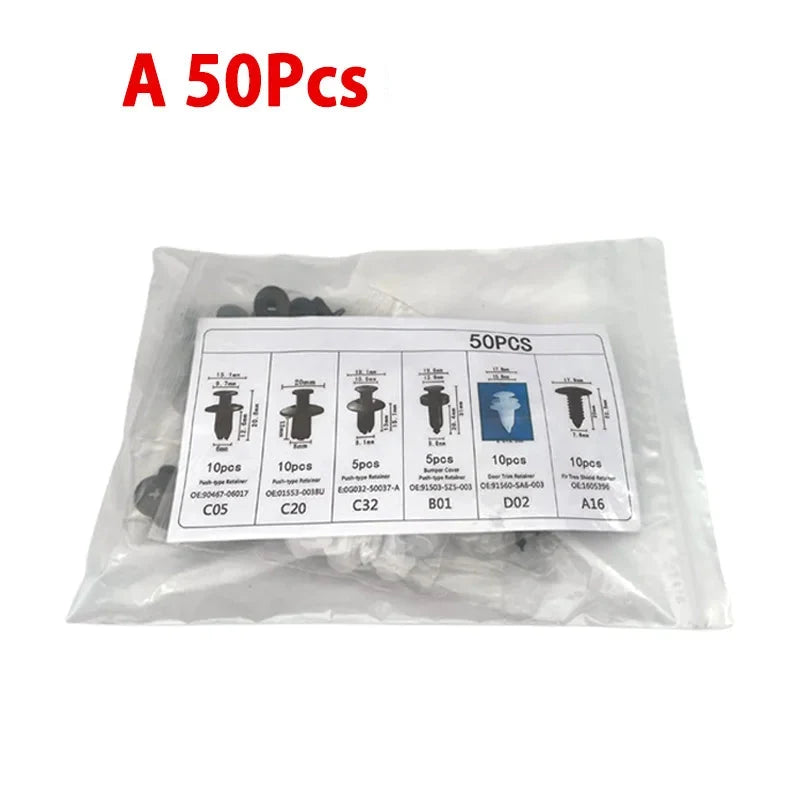 Kit Grampos Automotivos Universais para Fixação de Painéis 50 a 100 Peças