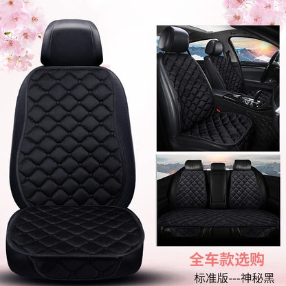 Almofada de Banco Automotivo Plush Inverno – Capa Antiderrapante Quente Universal (Kit 3 Peças)