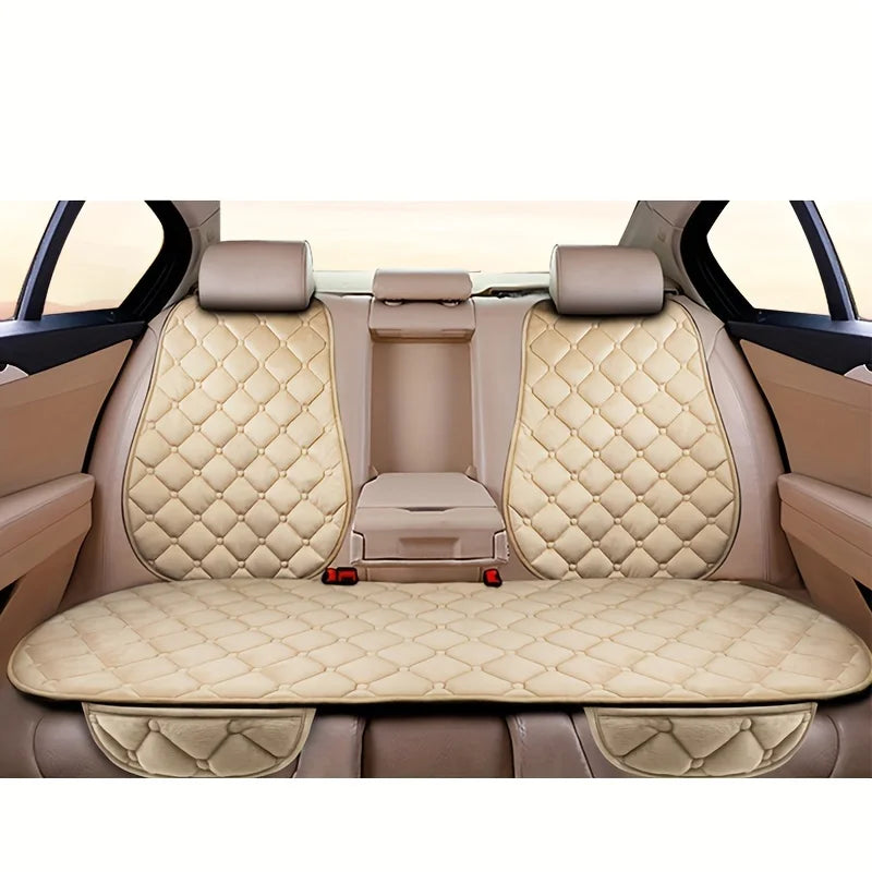 Almofada de Banco Automotivo Plush Inverno – Capa Antiderrapante Quente Universal (Kit 3 Peças)