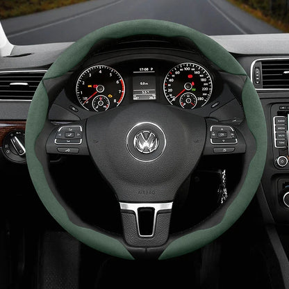 Capa de Volante Camurça Antiderrapante para Volkswagen – Grip Esportivo Segmentado Premium