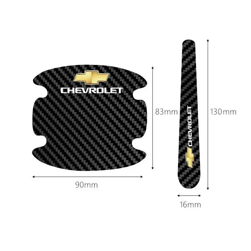 Adesivo Protetor de Maçaneta Automotiva para Chevrolet – Kit 4 Peças Anti Risco Porta Carro