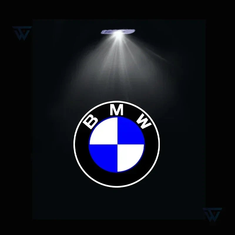 Projetor LED de Porta BMW Welcome Light – Luz de Cortesia com Logo para Série 3, 5, 7 e X1 (Kit 2 ou 4 Peças)