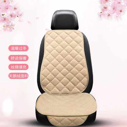 Almofada de Banco Automotivo Plush Inverno – Capa Antiderrapante Quente Universal (Kit 3 Peças)