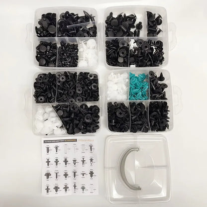 Kit Grampos Automotivos Universais 100 a 800 Peças para Fixação de Painéis