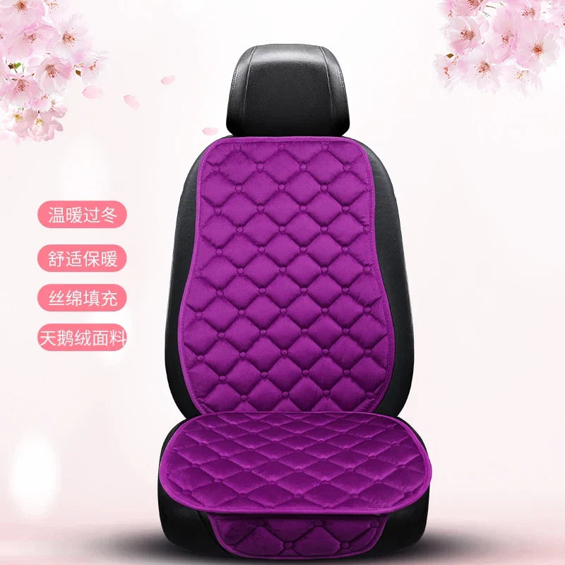 Almofada de Banco Automotivo Plush Inverno – Capa Antiderrapante Quente Universal (Kit 3 Peças)