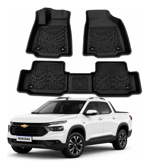 Tapete Bandeja Chevrolet Montana 2023 a 2027 Sob Medida Jogo Completo