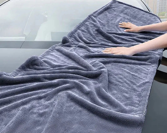 Toalha de Microfibra Automotiva Extra Grande 160x60cm Alta Absorção